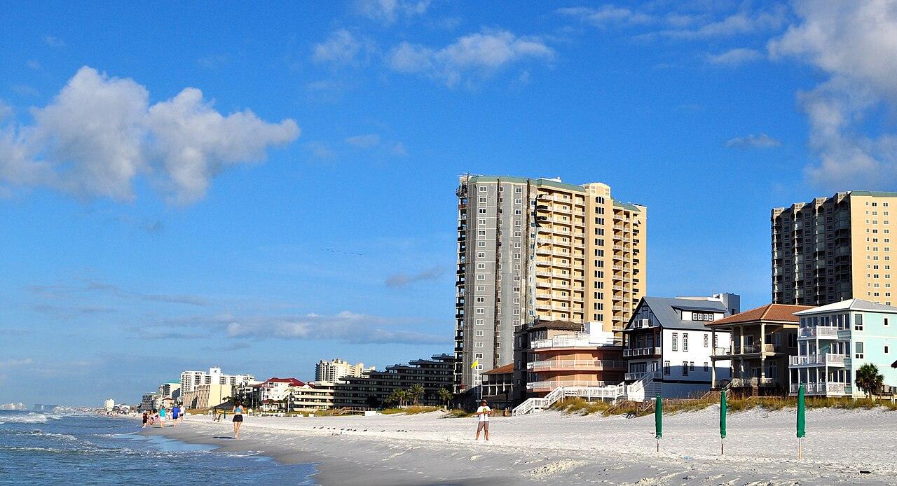 The Gulf shoreline at Miramar Beach in Walton County.