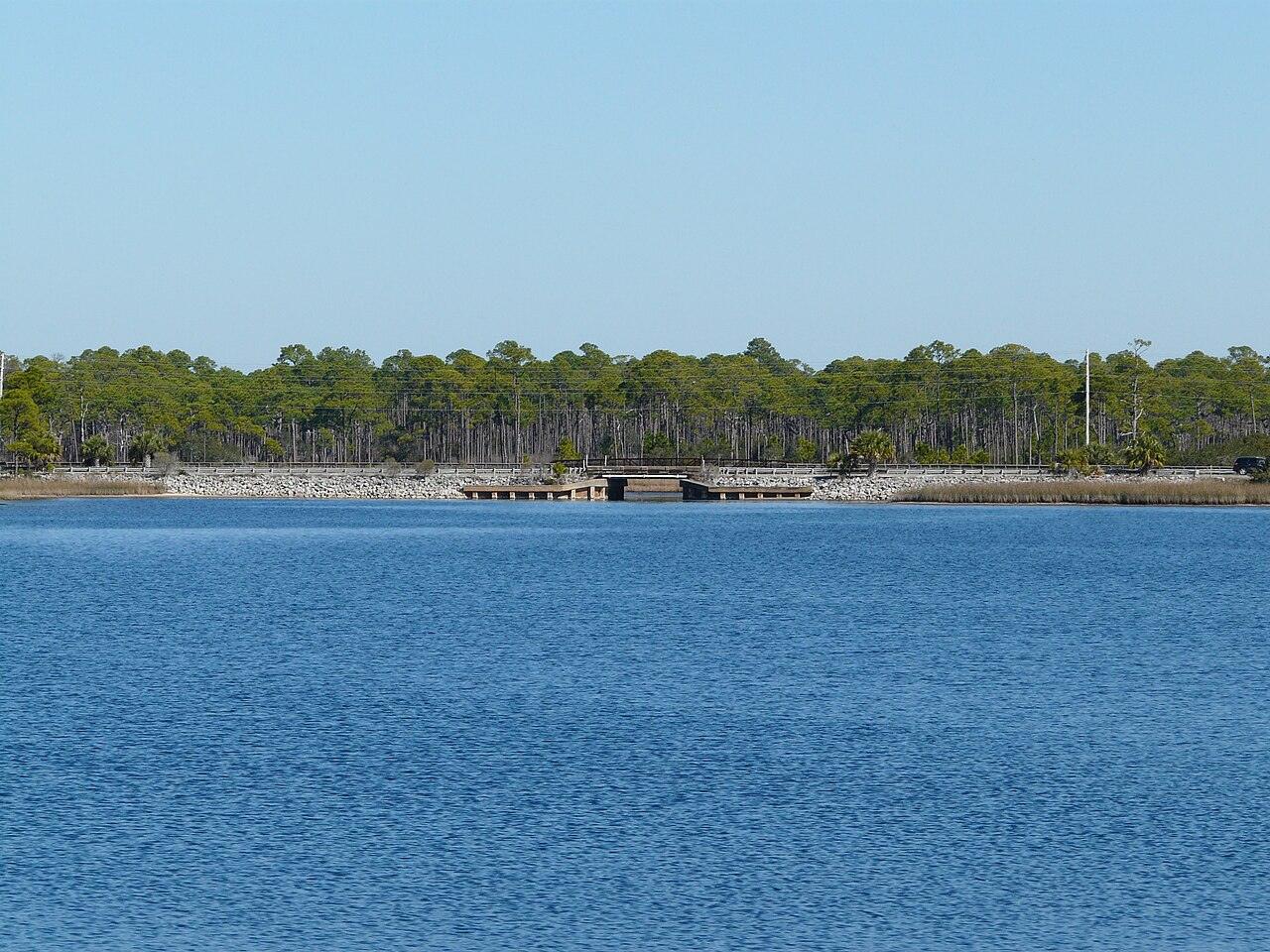 The County Road 30A bridge over Western Lake in Grayton Beach State Park.