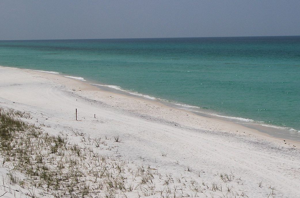 White sand and turquoise water at Grayton Beach State Park on the South Walton coast.